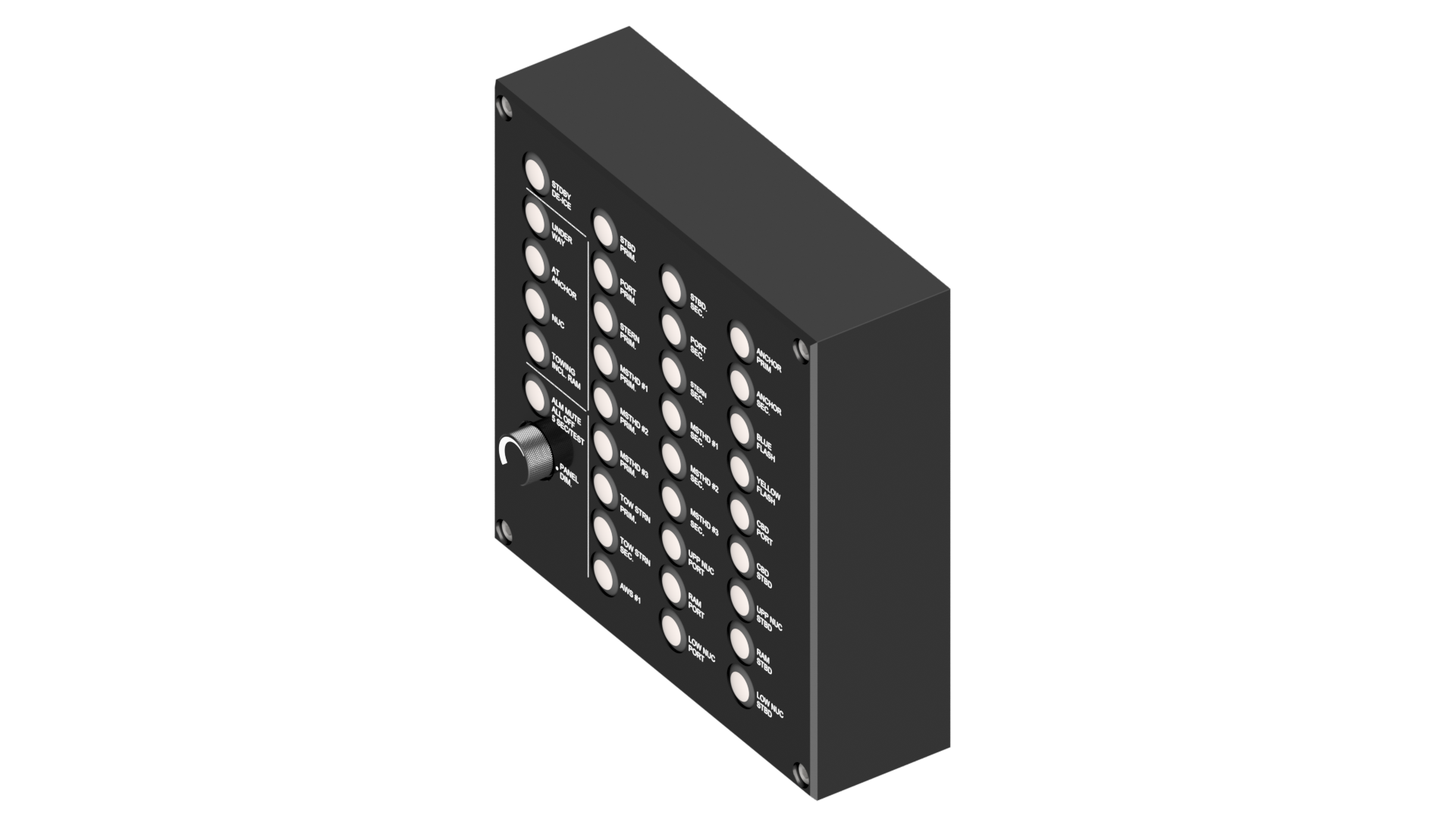 Control panel for NLC, 28 ch, Bulkhead mnt, IP67 